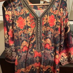 Pakistani silk kurta with kundan